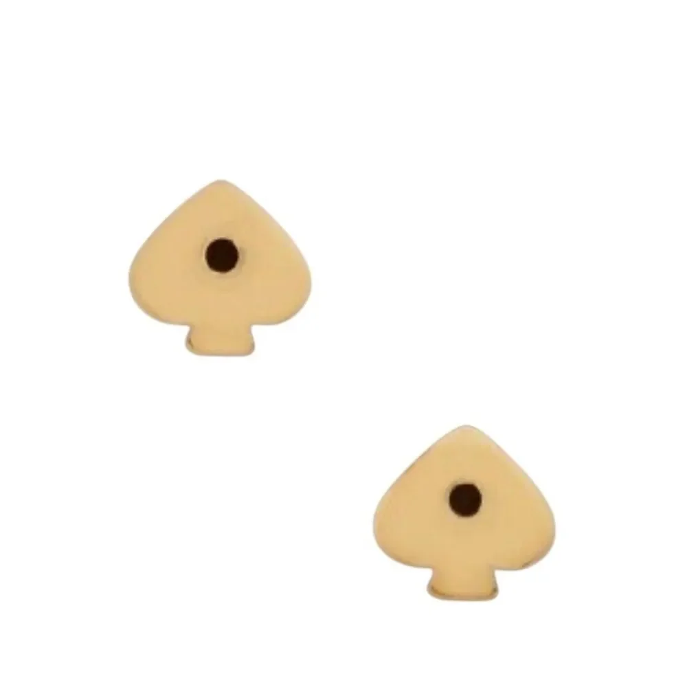 Brand New Kate Spade New York Open Heart Stone Lock Studs Earrings with Dust Bag